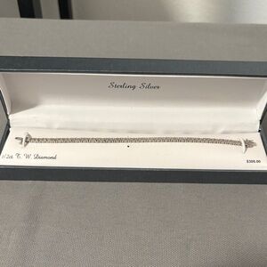 Sterling Silver 925 Stamped & 0.5 Carat Diamond Tennis Bracelet